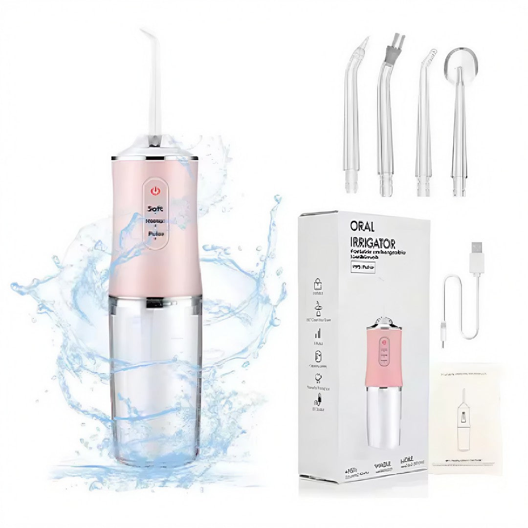 💧 AquaSmile™ – Irrigador Oral Portátil com 3 Modos de Limpeza