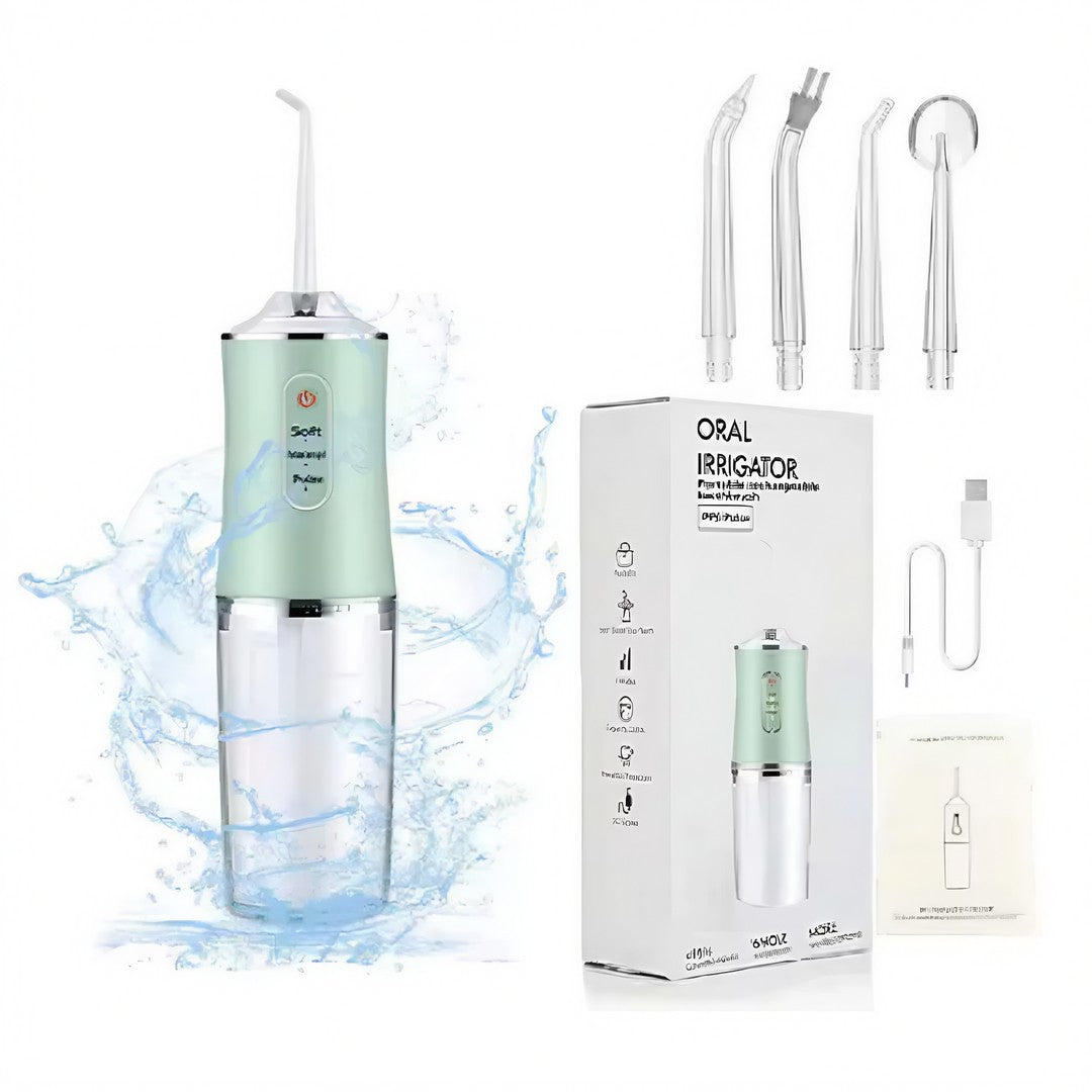 💧 AquaSmile™ – Irrigador Oral Portátil com 3 Modos de Limpeza