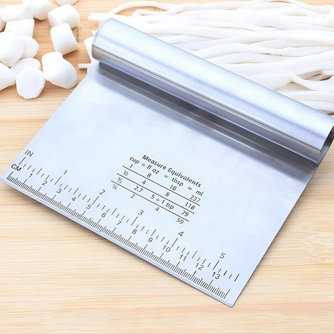🍞 MasterBake™ – Kit 2 Espátulas Raspadoras de Massa em Aço Inox com Cabo Tubular