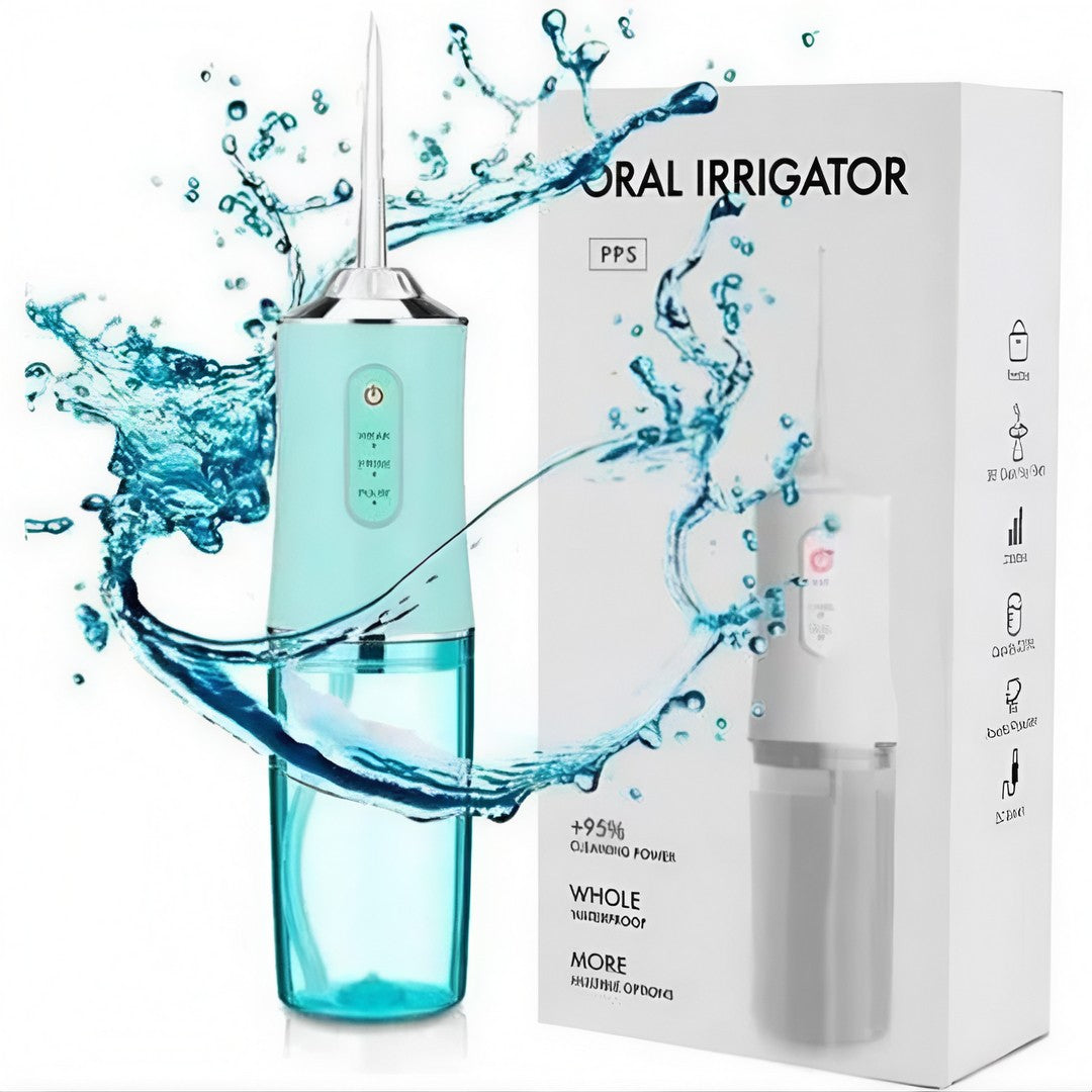 💧 AquaSmile™ – Irrigador Oral Portátil com 3 Modos de Limpeza