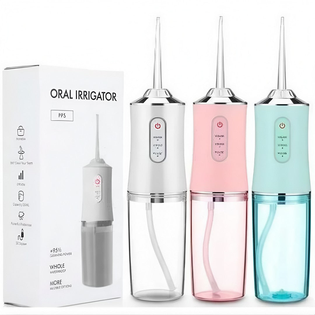 💧 AquaSmile™ – Irrigador Oral Portátil com 3 Modos de Limpeza