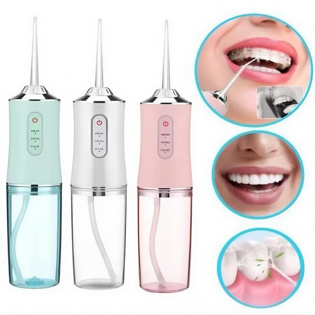 💧 AquaSmile™ – Irrigador Oral Portátil com 3 Modos de Limpeza